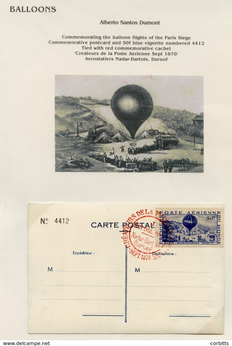 AIR: 1870-1983 Collection Covering Balloons, Airships, WWI Forces Mail; Air Pioneers & Early Flights By Cover & Postcard - Autres & Non Classés