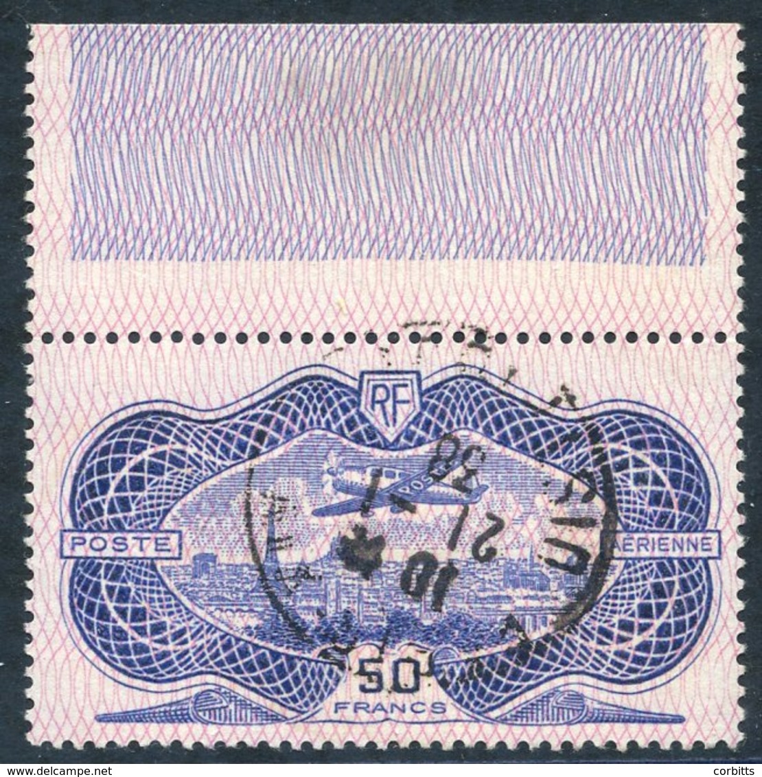 AIR: 1936 50fr 'Banknote' Top Marginal Copy With Full C.d.s Cancel, SG.541. (1) - Autres & Non Classés