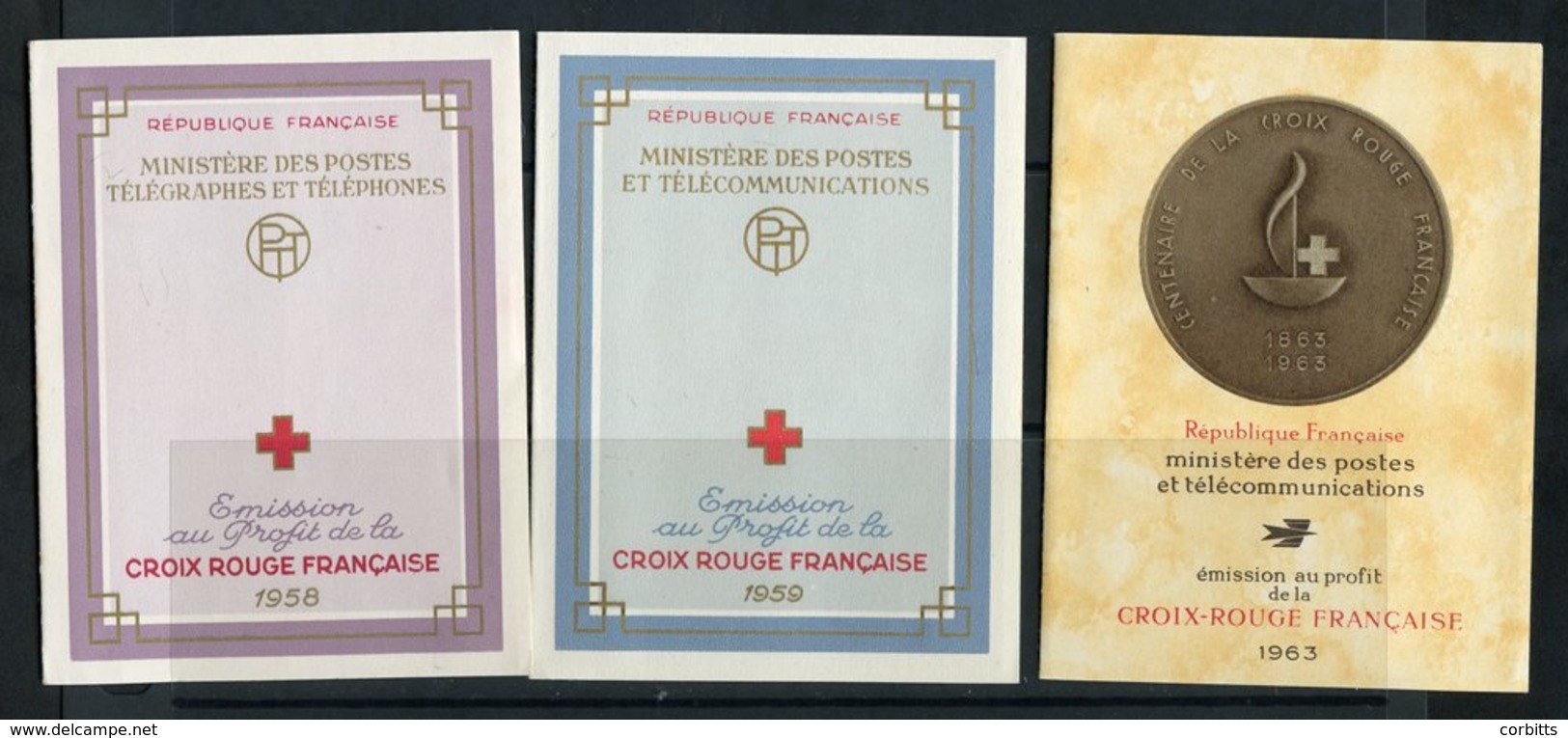 1958, 1959, 1961, 1962 & 1963 Red Cross Booklets. (5) Cat. £215 - Autres & Non Classés