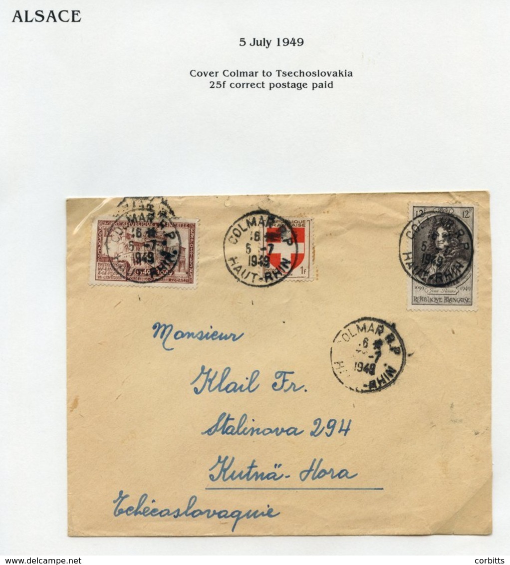 1945-55 Collection Of Covers & Cards On Written-up Leaves Bearing A Variety Of Frankings & Cancels Incl. Postage Dues An - Sonstige & Ohne Zuordnung