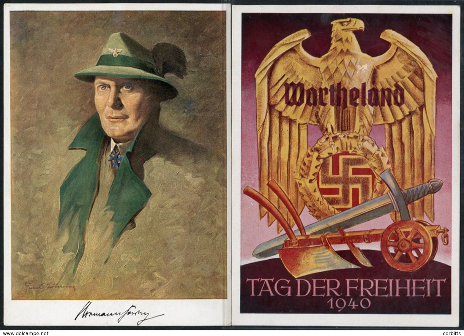 1937 International Hunting Exhibition Berlin, A Fine Card Featuring 'Goering' + 1940 Propaganda Commemorating 'The Day O - Sonstige & Ohne Zuordnung