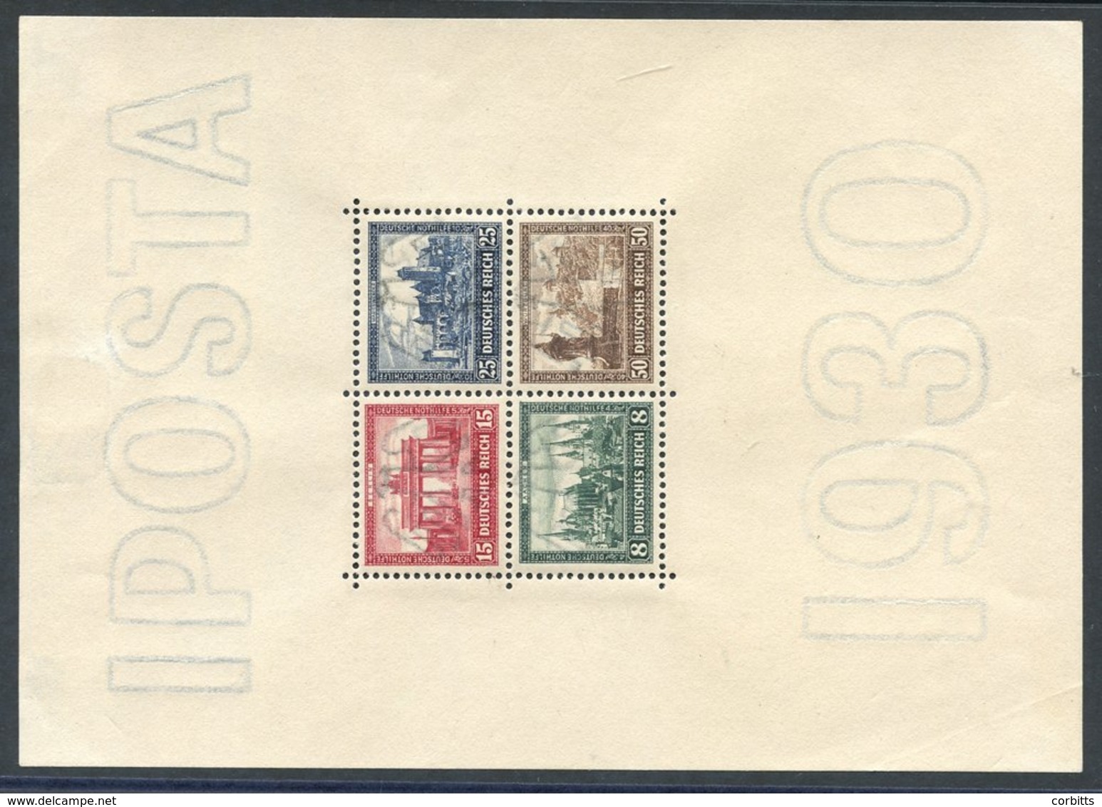 1930 IPOSTA M/Sheet M, Some Thins At Top In Margin. SG.MS464a. - Autres & Non Classés
