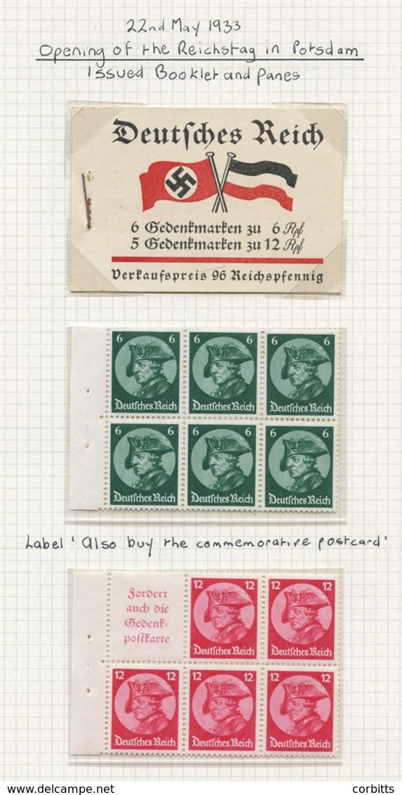 1933-38 Tete-beche, Se-tenant Combinations - An Extensive M + Cover Collection Well Displayed In Ring Album, From 1933 O - Autres & Non Classés