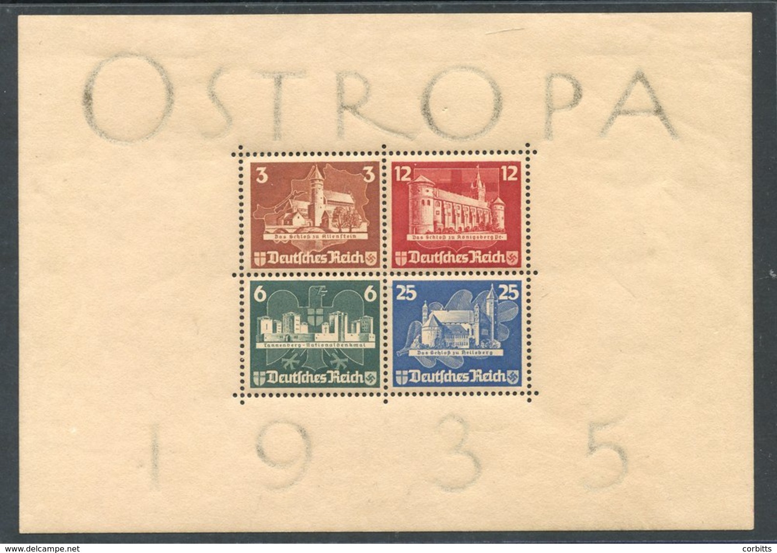 1935 OSTROPA M/Sheet, M (heavy Gum Toning & Adhesions), SG.MS576a. - Sonstige & Ohne Zuordnung