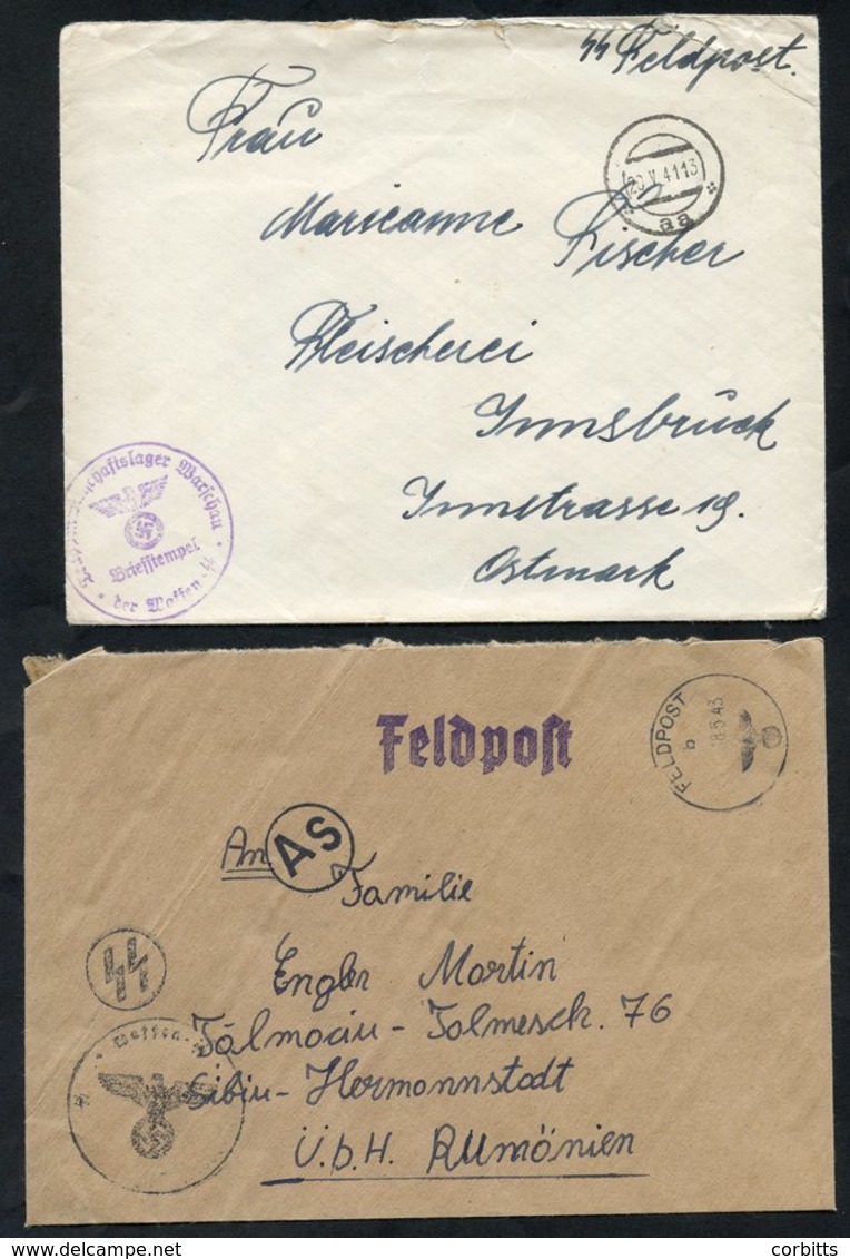 1940-43 SS Selection Of Covers Bearing 'SS' Cachets & A Variety Of Unit Cachets From Krakau, Warsaw & Berlin, Together W - Autres & Non Classés