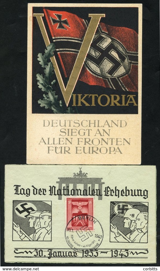 1941 'VIKTORIA' Victory For Europe Card Produced By Heinrich Hoffman, Munich (Hitler's Photographer), Franked SG.751, Hi - Autres & Non Classés