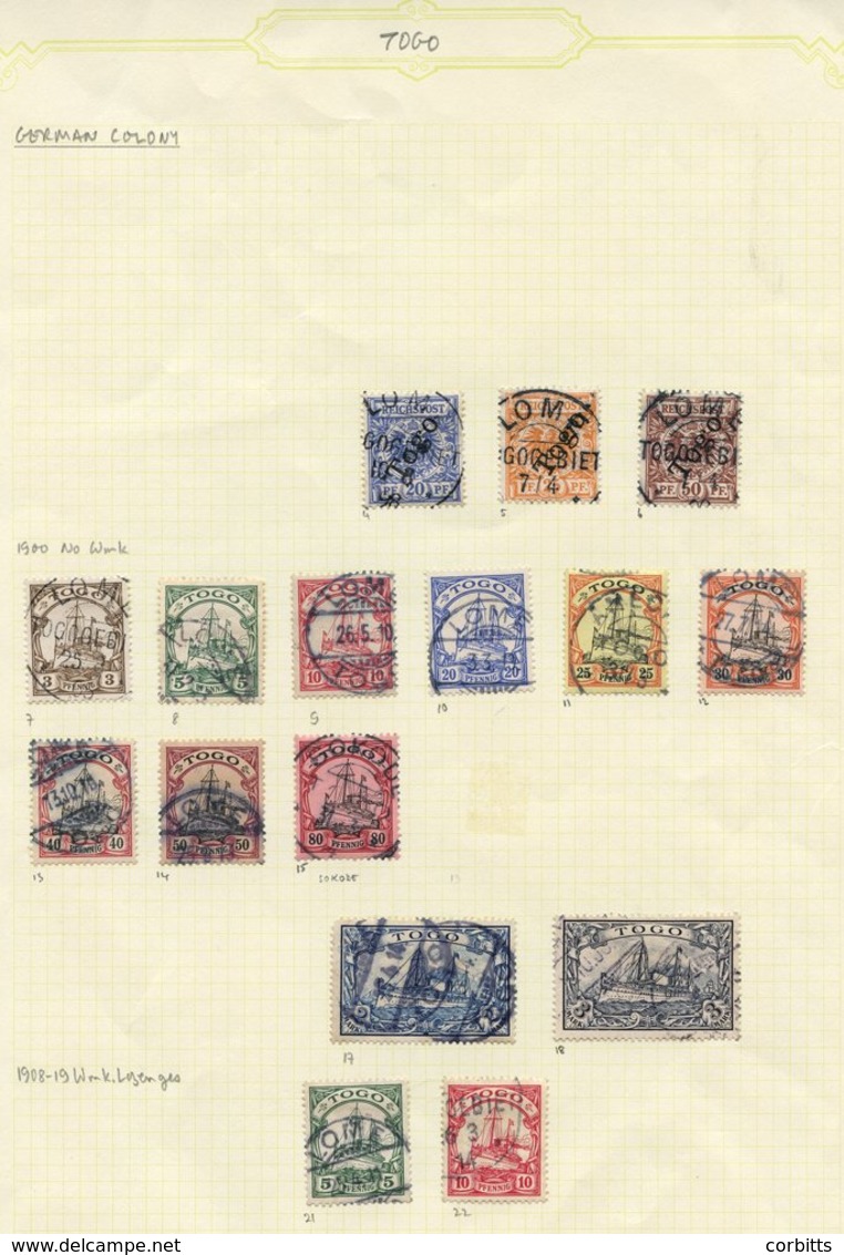 TOGO Small FU Range Circa 1897-1914 20pf, 25pf, 50pf Stamps Of Germany Opt SG.4/6, Cat. £168 - 1900 Yacht Type Values 3p - Autres & Non Classés