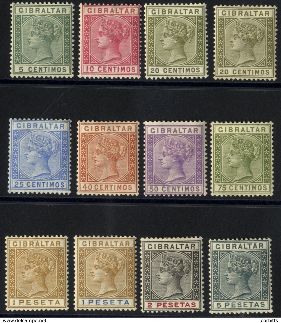 1889-96 Spanish Currency Set M (75c Av M - Gum Crease), SG.22/33. (12) Cat. £225 - Autres & Non Classés