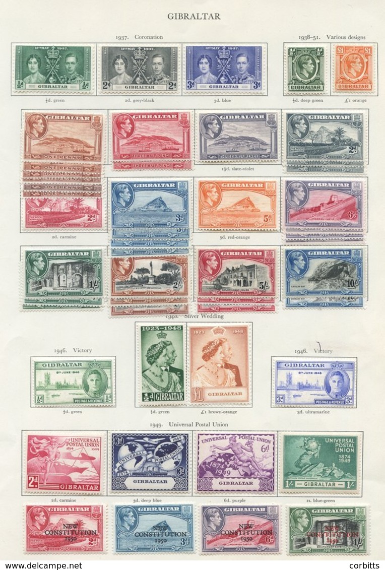 1937-50 Fine M KGVI Range Incl. The Defin Set M With Some Perf Variations 5s (3), 10s (2), 1948 Wedding Etc. (50) Cat. £ - Sonstige & Ohne Zuordnung