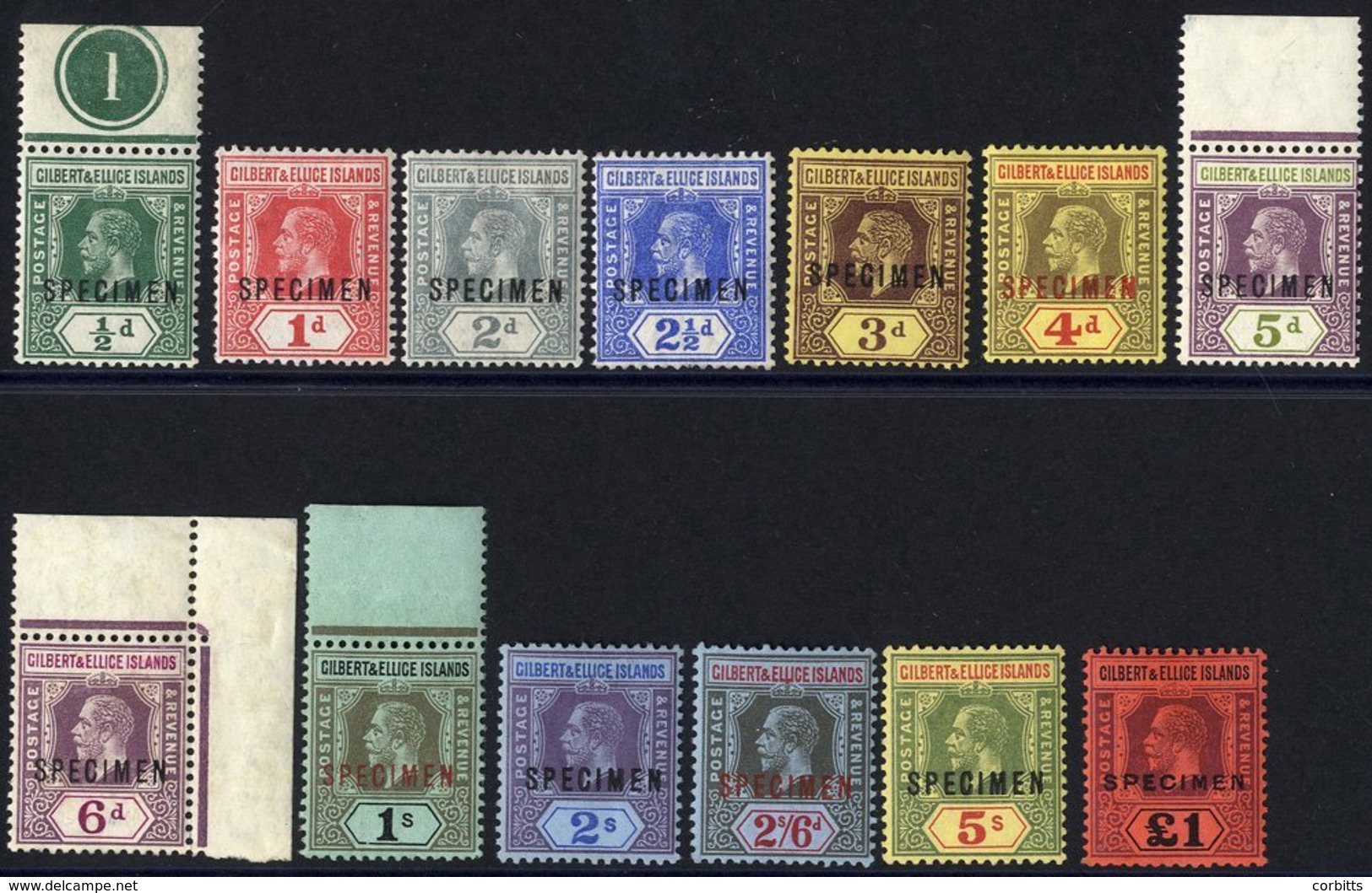 1912-24 MCCA Set Optd SPECIMEN (1s Gum Faults), SG.12s/24s. Scarce Complete Set. Cat. £600 (10) - Autres & Non Classés