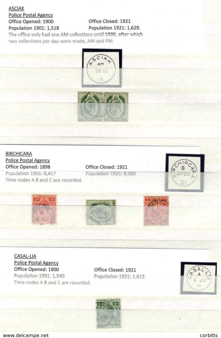 POSTMARKS Neatly Presented Duplicated Collection Of Village Postmarks & Branch Office Cancellations During The Period Of - Sonstige & Ohne Zuordnung