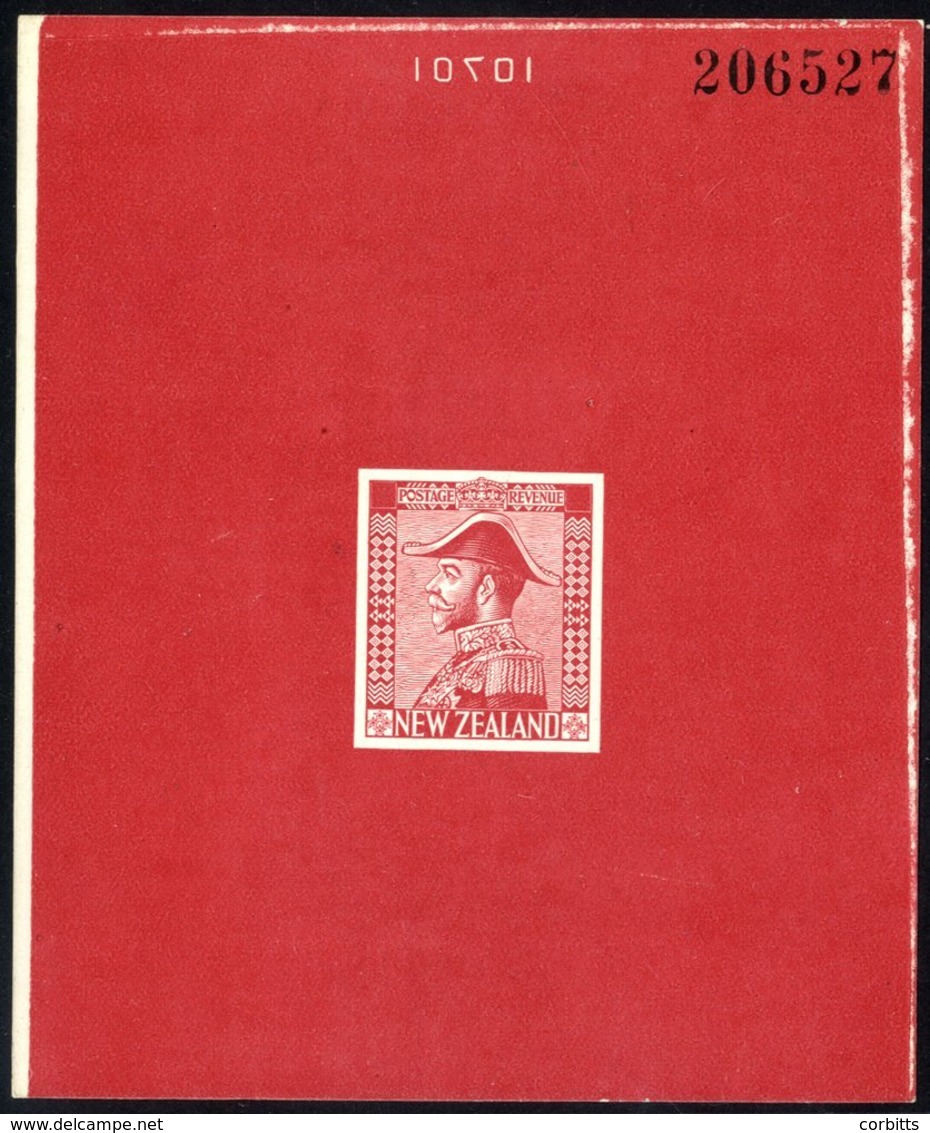 1926-34 Large Admiral Proof With Uncleared Value Tablets, Printed In Red Surfaced Paper (86 X 104mm) Numbered At Top '20 - Andere & Zonder Classificatie