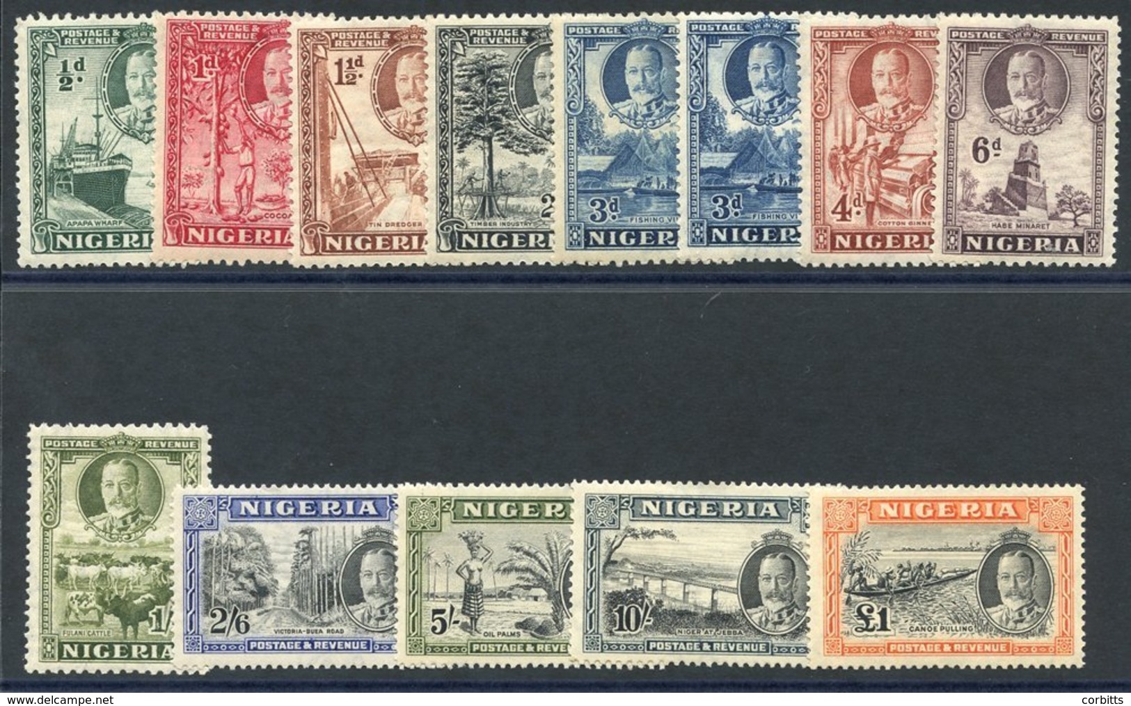 1936 Pictorial Defin Set, M Incl. Both 3d Perfs, ½d Has Tiny Thin. SG.34/45 + 38a. Cat. £375. (13) - Autres & Non Classés