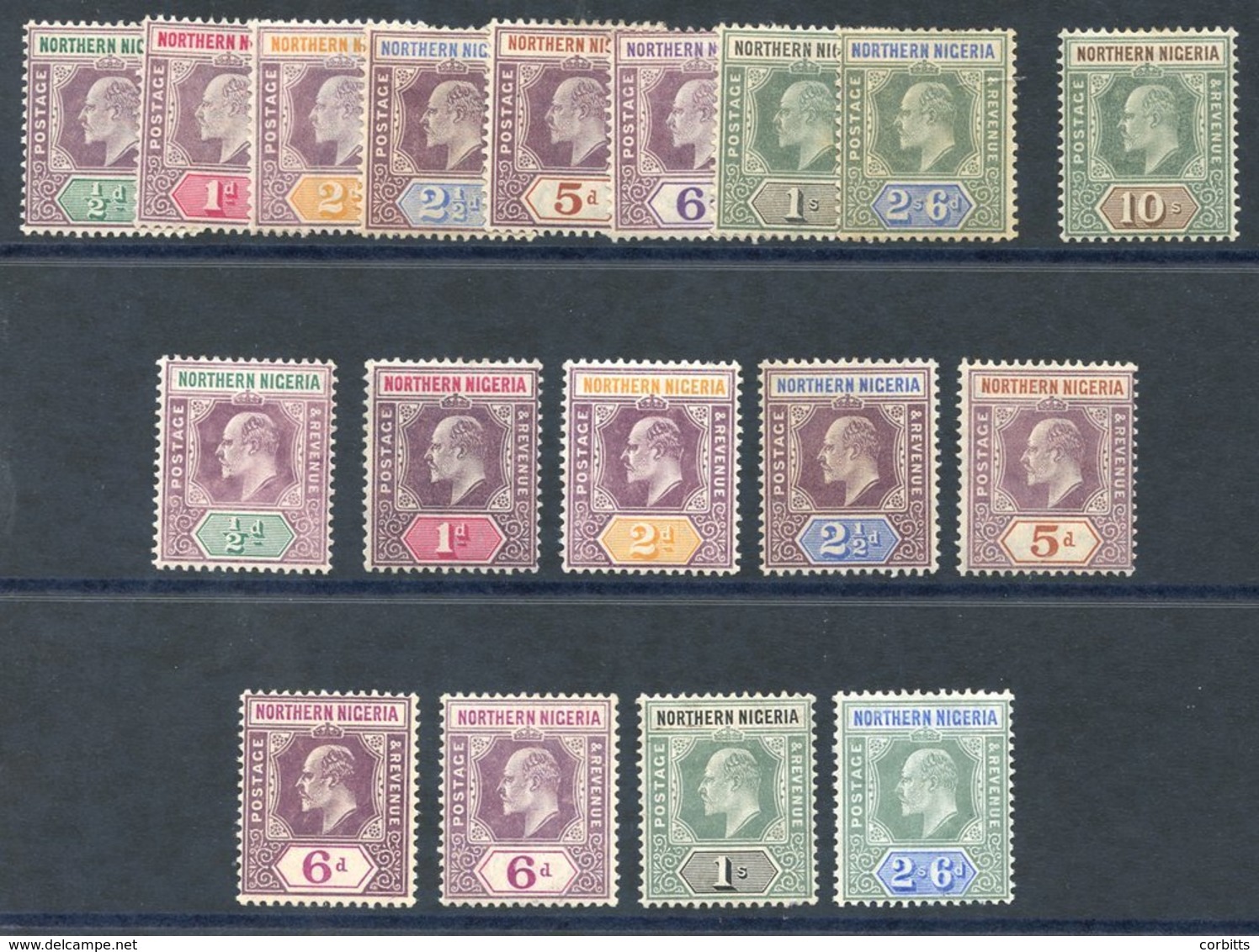 1902 CCA Set M (2/6d Few Short Perfs), SG.10/18, 1905-07 MCCA Set M, SG.20a/27a. Cat. £250 (18) - Sonstige & Ohne Zuordnung