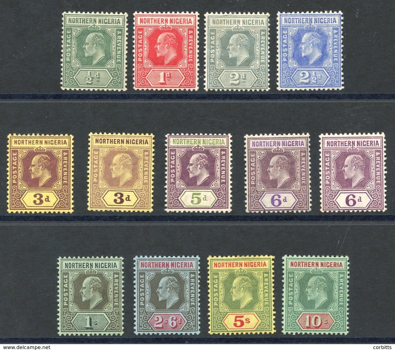 1910 MCCA Set M + Couple Extra Shades, SG.28/39. Cat. £125 (11) - Sonstige & Ohne Zuordnung