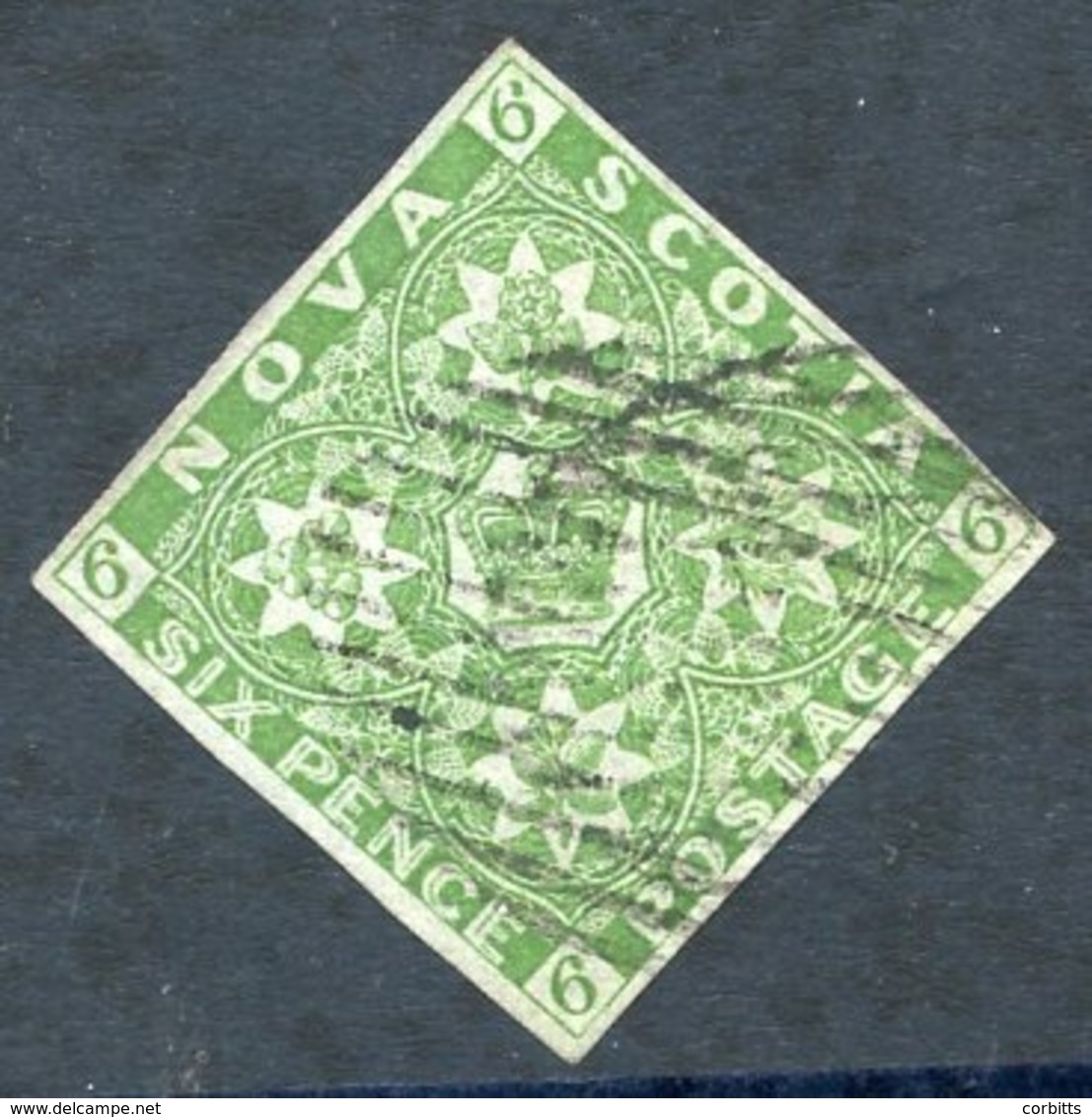 1851 6d Yellow Green, Clear To Good Margins FU Grid Cancel, Tiny Thin Mentioned For Accuracy. SG.6. Cat. £550 - Sonstige & Ohne Zuordnung