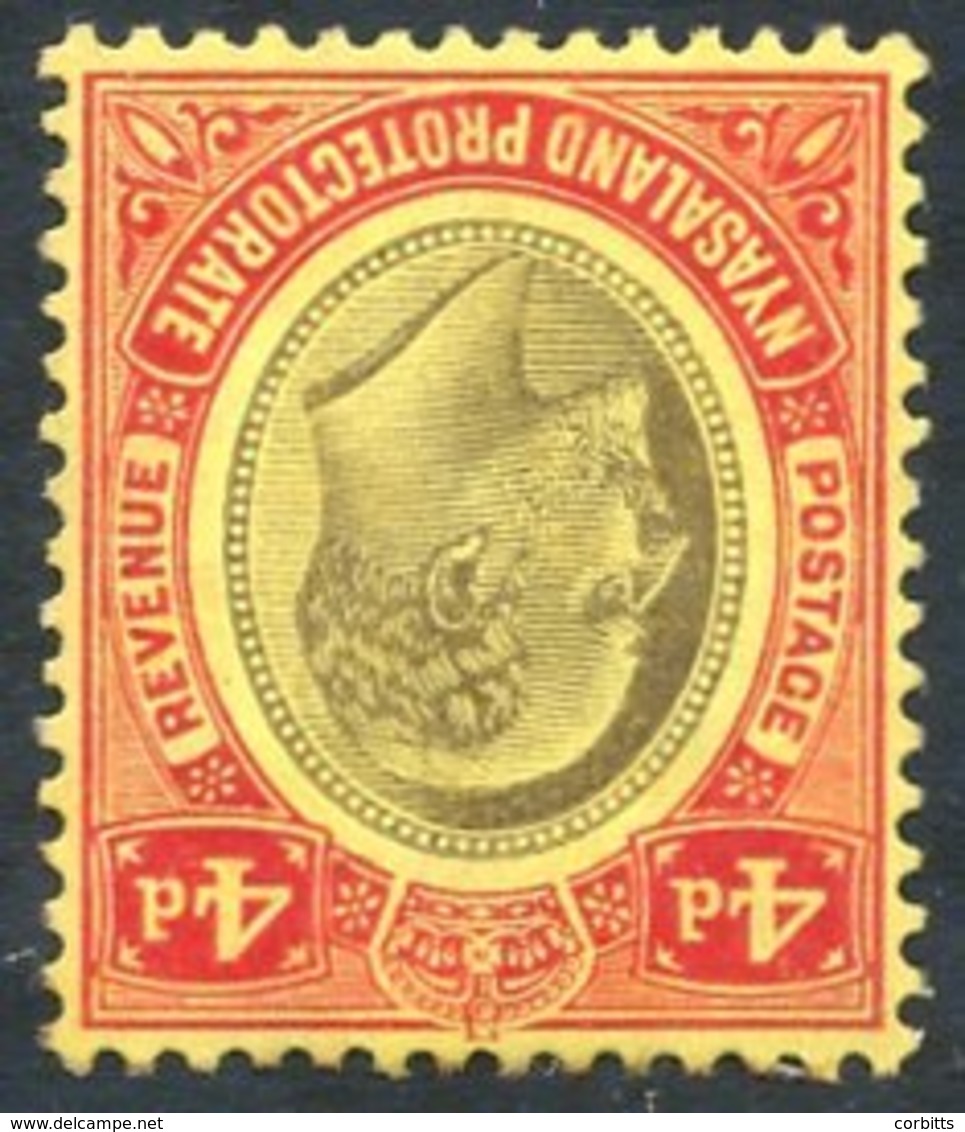 1908 MCCA 4d Black & Red/yellow, Wmk Inverted, Fine M, SG.76w. (1) Cat. £150 - Sonstige & Ohne Zuordnung