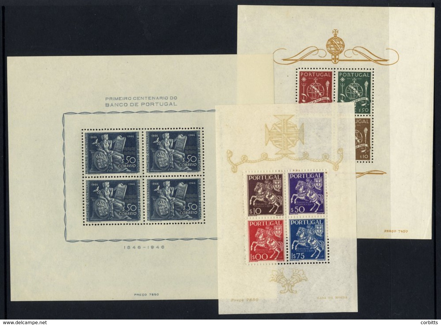 1944 National Philatelic Exhib M/Sheet, UM (corner Crease), SG.MS964a, 1945 Naval School M/Sheet, UM (minor Tones & Wrin - Autres & Non Classés