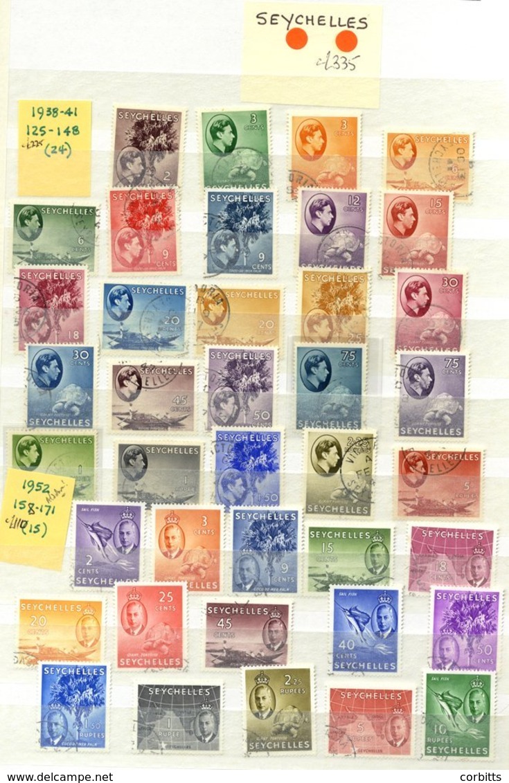 1938-49 Set Of 24 To 5r (excl. 50c Blue), 1952 To 10r, All FU. (39) Cat. £335 - Sonstige & Ohne Zuordnung