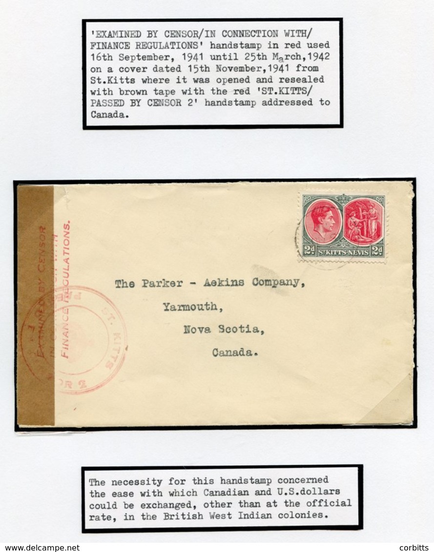 1941 (15 Mar) Envelope To Canada, Franked At 2d, Showing Brown Sealing Tape At Left Tied By Circular 'ST. KITTS/Crown/PA - Sonstige & Ohne Zuordnung