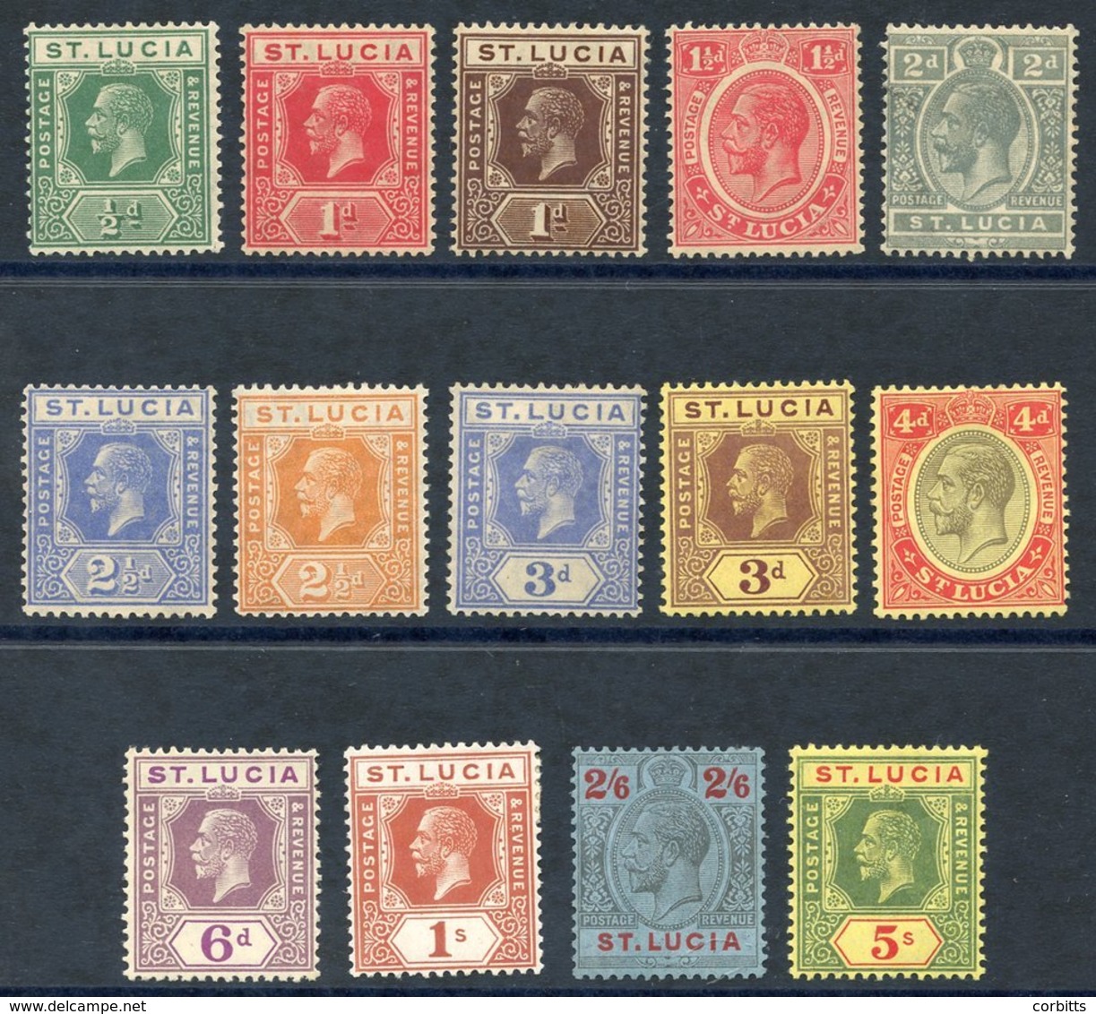 1921-30 MSCA Set M, SG.91/105. Cat. £140 (14) - Sonstige & Ohne Zuordnung