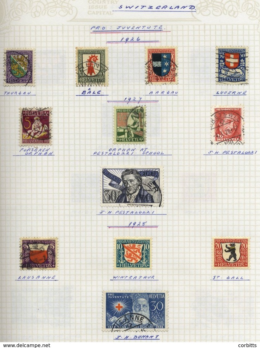 1862-1983 M & U Collection On Leaves With Many Pro Juventute & Pro Patria, Plus Several Other Sets. ST.Cat. £2,000. - Andere & Zonder Classificatie