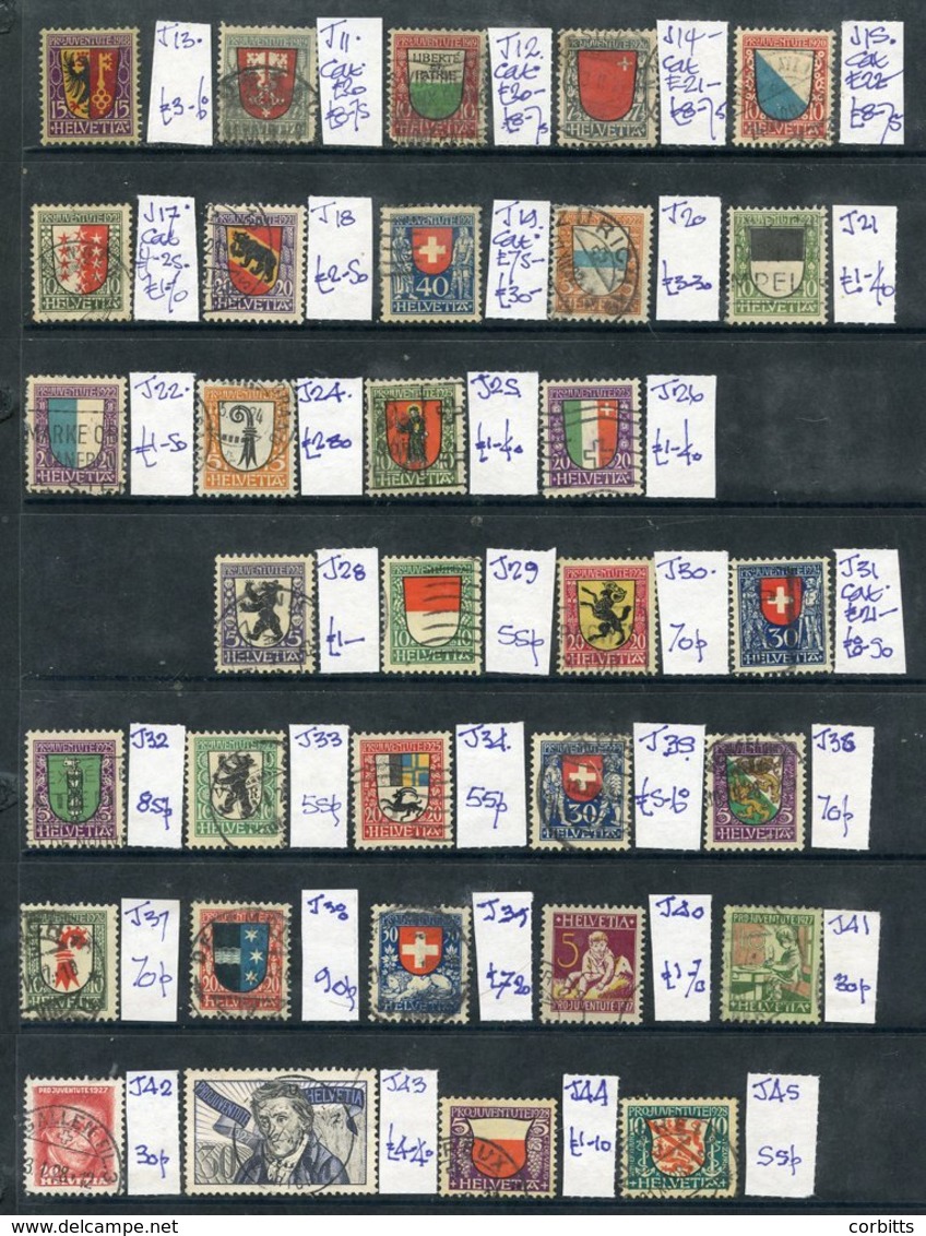 1915-62 Collection Of Pro-Juventute, Good To FU - Many Sets (187) ST.Cat. £1300, Also A Selection Of Mainly Airs M Or UM - Autres & Non Classés