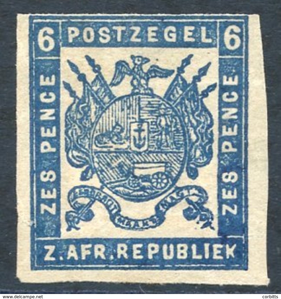 1875-77 Imperf 6d Blue, Unused, SG.45. (1) Cat. £120 - Autres & Non Classés