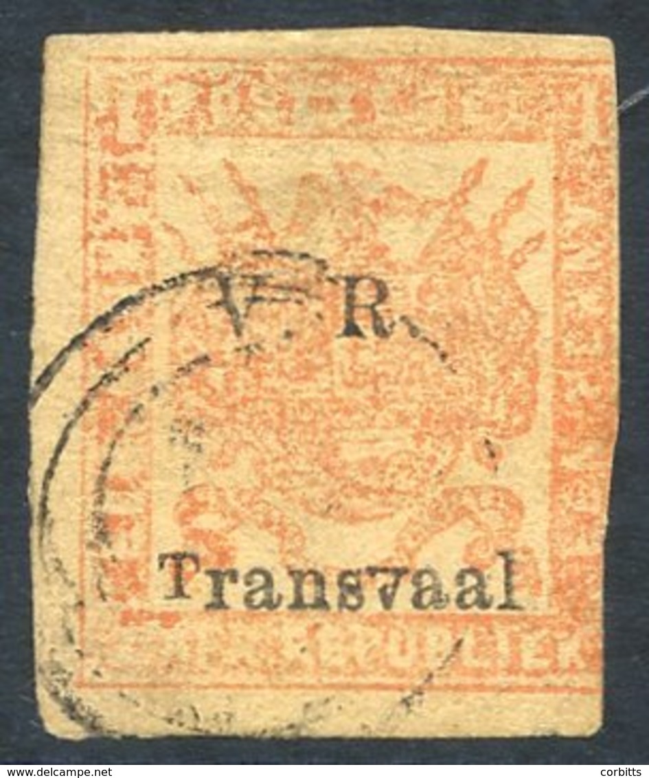 1879 1d Red/yellow Imperf With Small 'T' Variety, Fine U, Three Large Margins, Just Cut Into On Fourth At Lower Right, S - Autres & Non Classés