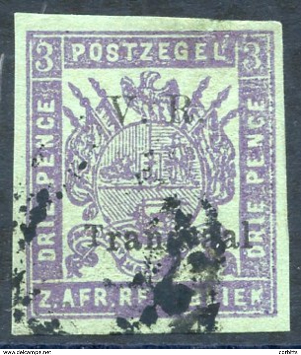 1879 Imperf 3d Mauve Green With Small 'T' Variety, Large Margins, Nicely Used, SG.148a. Scarce. (1) Cat. £130 - Sonstige & Ohne Zuordnung