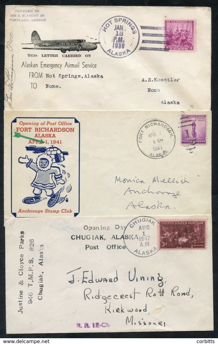 ALASKA C1930's Postal History Collection Housed In A Simplex Album From Various PO's Of Alaskan Territory With Scarcer O - Sonstige & Ohne Zuordnung