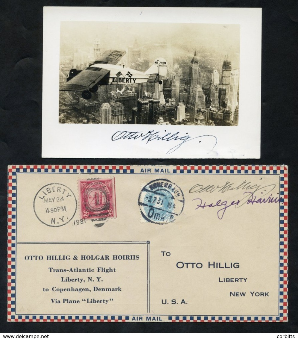 1931 (June 19th) Hillig & Hoiriis Flight Liberty New York - Harbour Grace, Newfoundland Special Cover Signed By Both Men - Autres & Non Classés