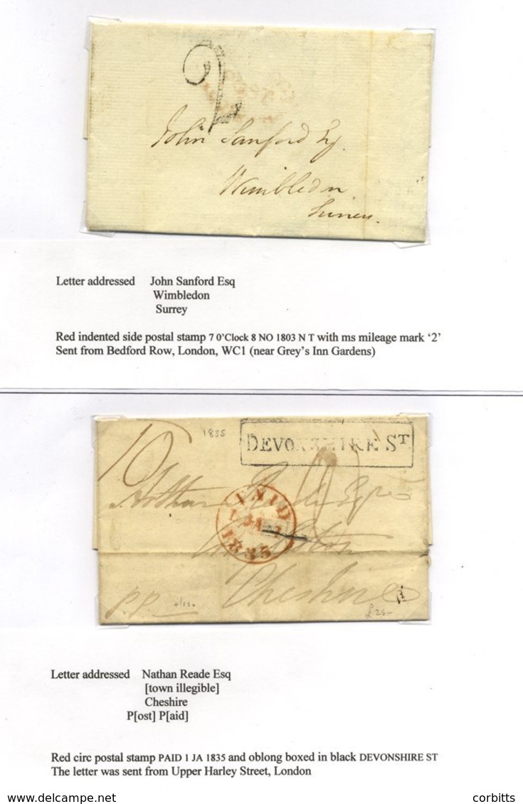 ENGLAND & WALES 1776-1853 Collection Of Entires, Wrappers & Documents Incl. 1770's (c) Cover To Messrs Tuersset & Bellam - Other & Unclassified