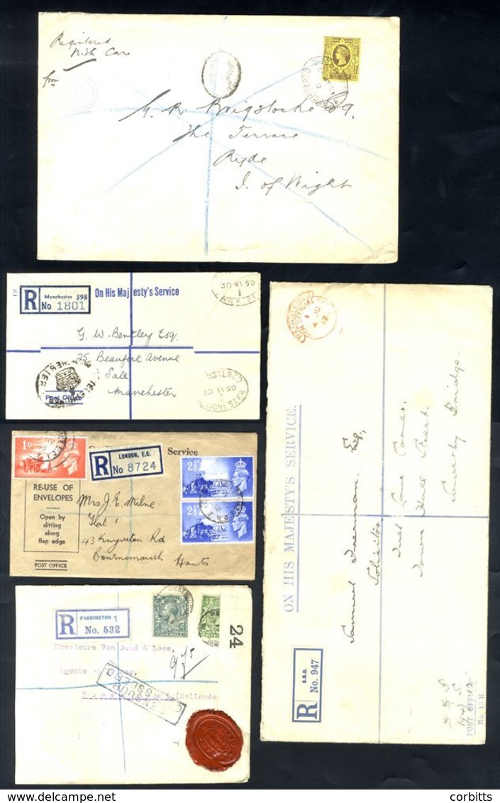 1879-1990's Registered Mail Collection In Three Multi Ring Albums With Overseas Destinations Incl. Europe, USA, South Af - Autres & Non Classés