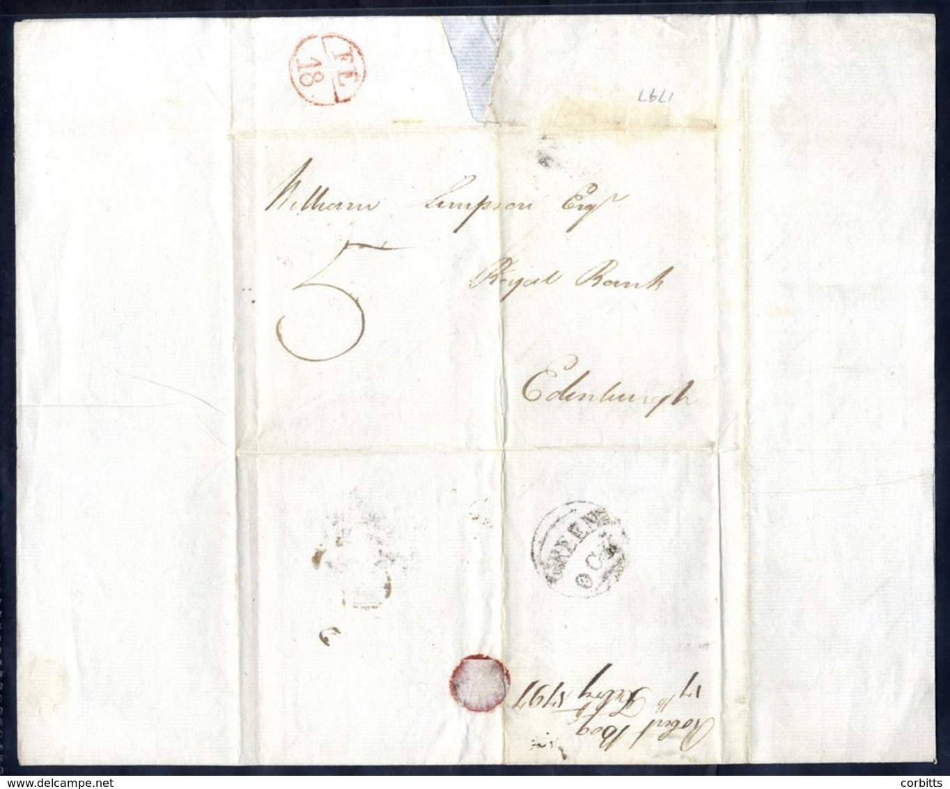 SCOTLAND 1774-1852 A Collection Of Entires & Wrappers Incl. 1774 EC From London To Ayr Bearing '4/JA' Bishop Mark, 1797  - Sonstige & Ohne Zuordnung