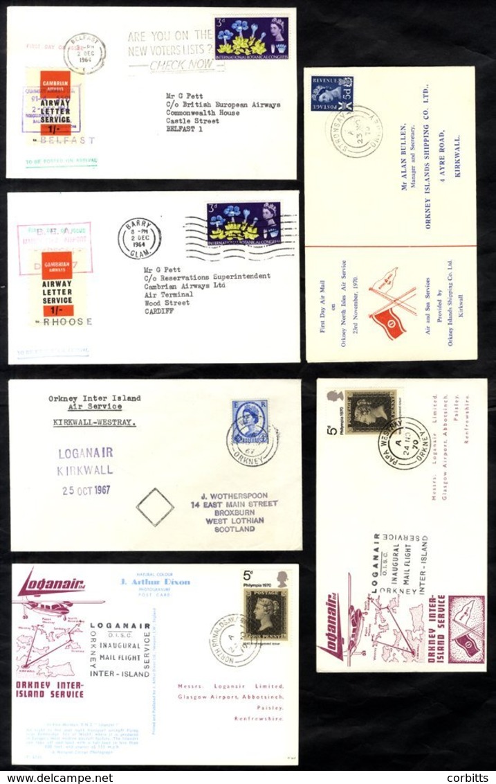 1946-70 FF Covers (6) Incl. 1964 Dec 2d Cumbrian Airways - Airway Letter Service FF Isle Of Man - Belfast Bears 1s Semi  - Sonstige & Ohne Zuordnung