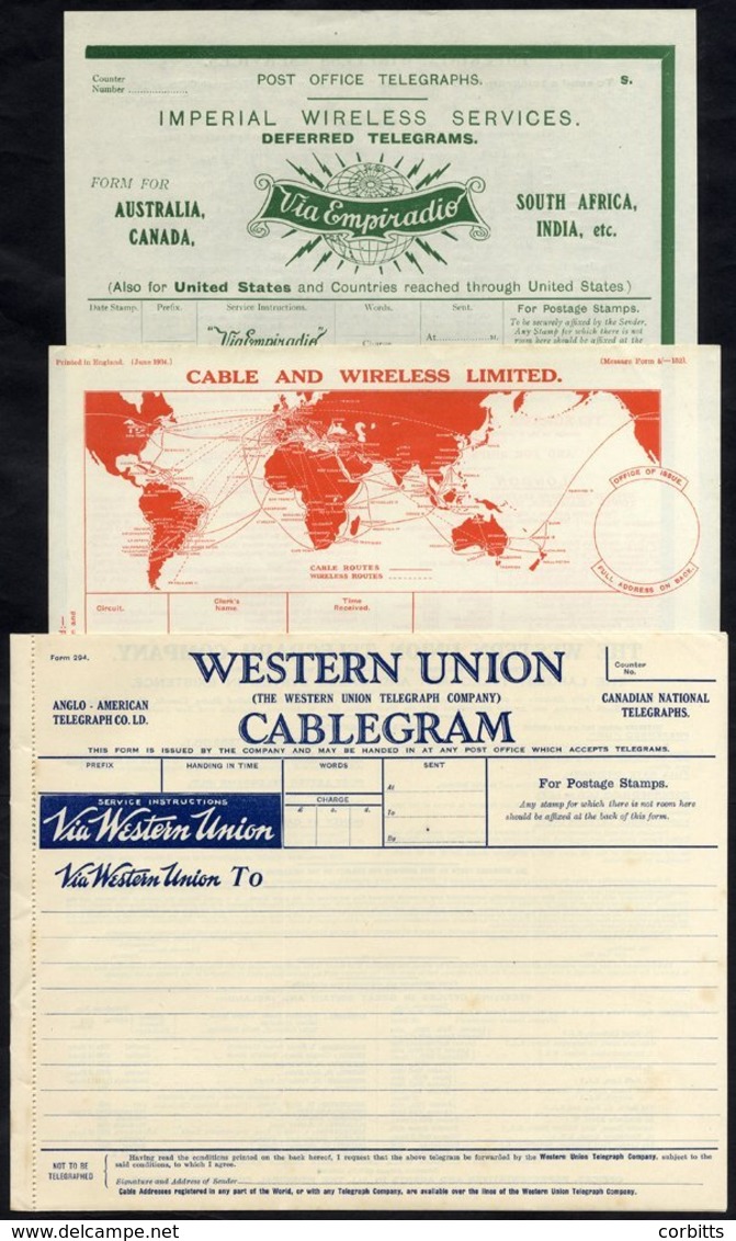 Telegrams (24) Mainly Used Plus Brochures (5). Post Office & Various Companies, Western Union, Imperial, Marconi Etc. Wi - Autres & Non Classés