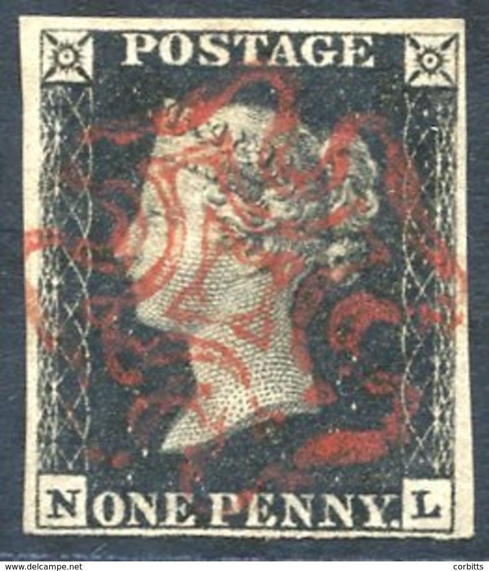 Plate 6 NL, Four Good Margins. Fine Red MC. - Autres & Non Classés