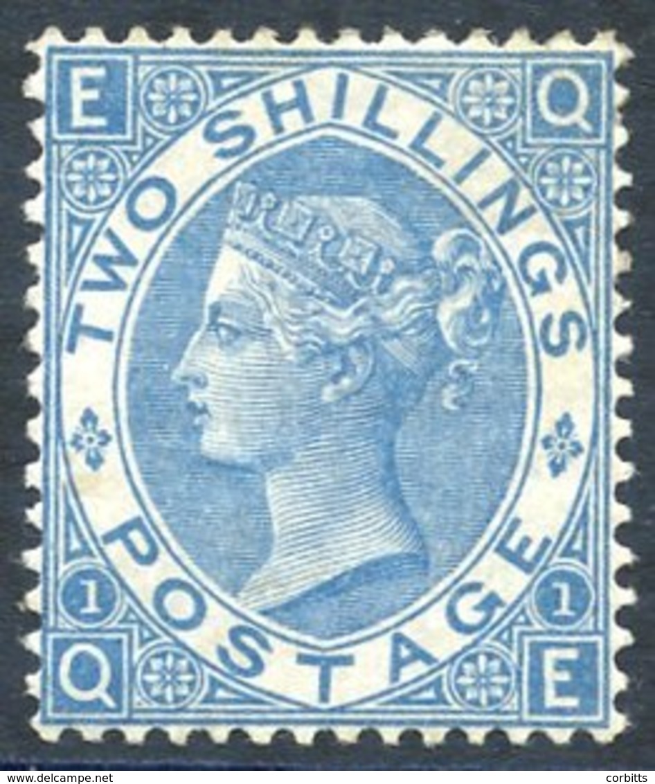 1867-80 2s Dull Blue (lett QE), M Example With Much O.g. (slightly Disturbed), Two Perfs Touched At Top & Small Central  - Autres & Non Classés