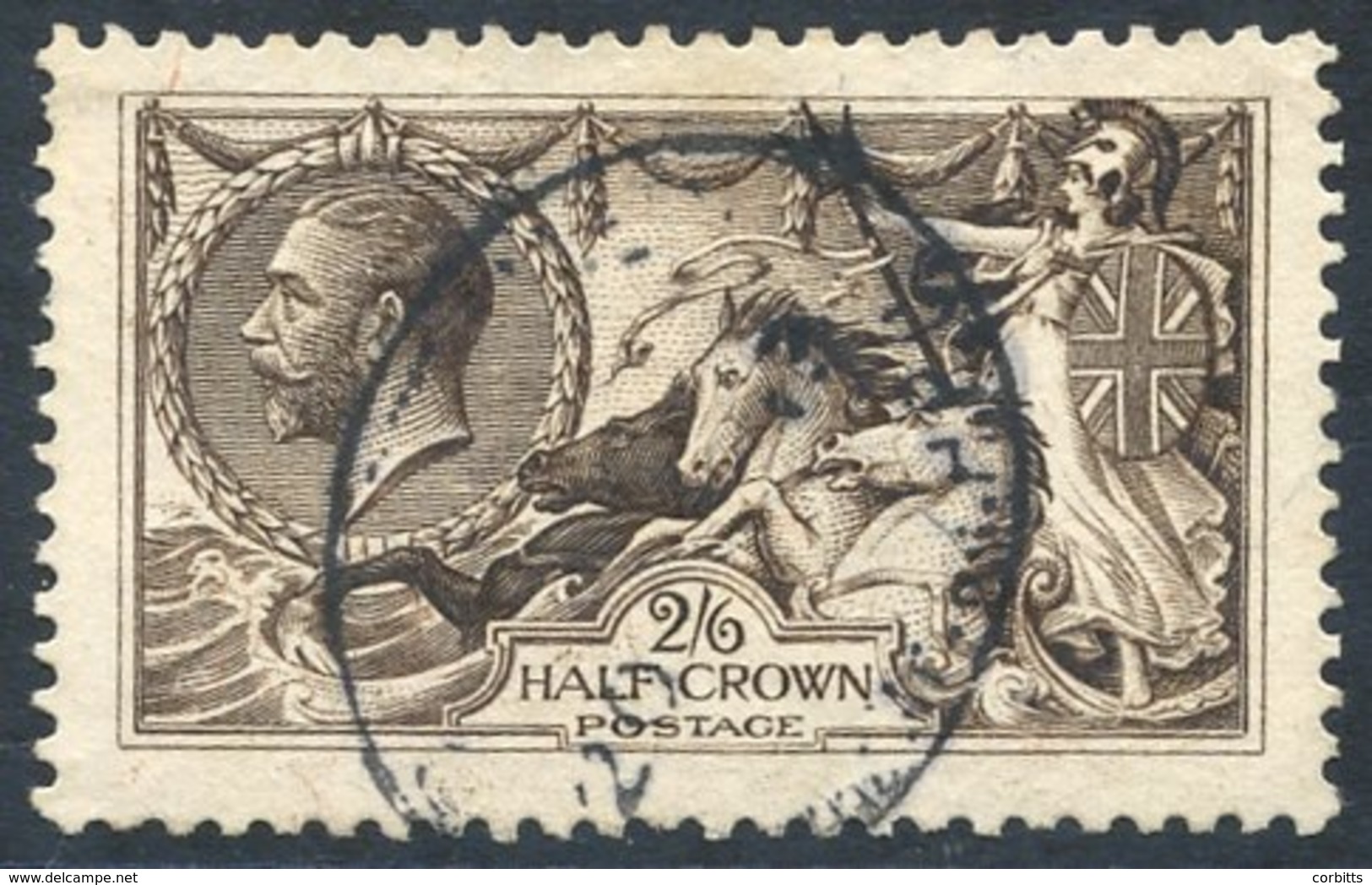 1913 Waterlow 2/6d Sepia Brown [R2/1] Major Re-entry VFU, SG.400a. (1) Cat. £800 - Autres & Non Classés