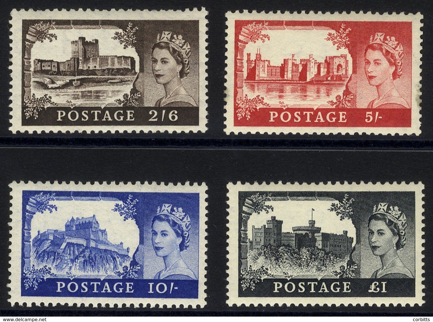 1955 Waterlow Castles Set, UM (5s Has A Couple Of Tiny Stains), SG.536/9. (4) - Sonstige & Ohne Zuordnung