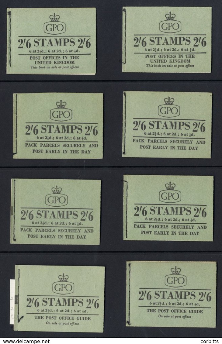 1957 Apr-Dec St. Edwards Crown 2/6d Wilding Booklets From SG.F53/F61 With Combinations Of Upright & Inverted Wmks, SG.F5 - Sonstige & Ohne Zuordnung