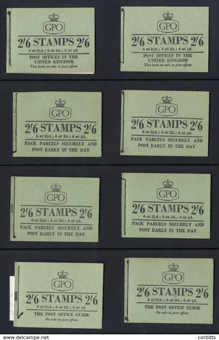 1957 Apr-Dec St. Edwards Crown 2/6d Wilding Booklets From SG.F53/F61 With Combinations Of Upright & Inverted Wmks, SG.F5 - Autres & Non Classés