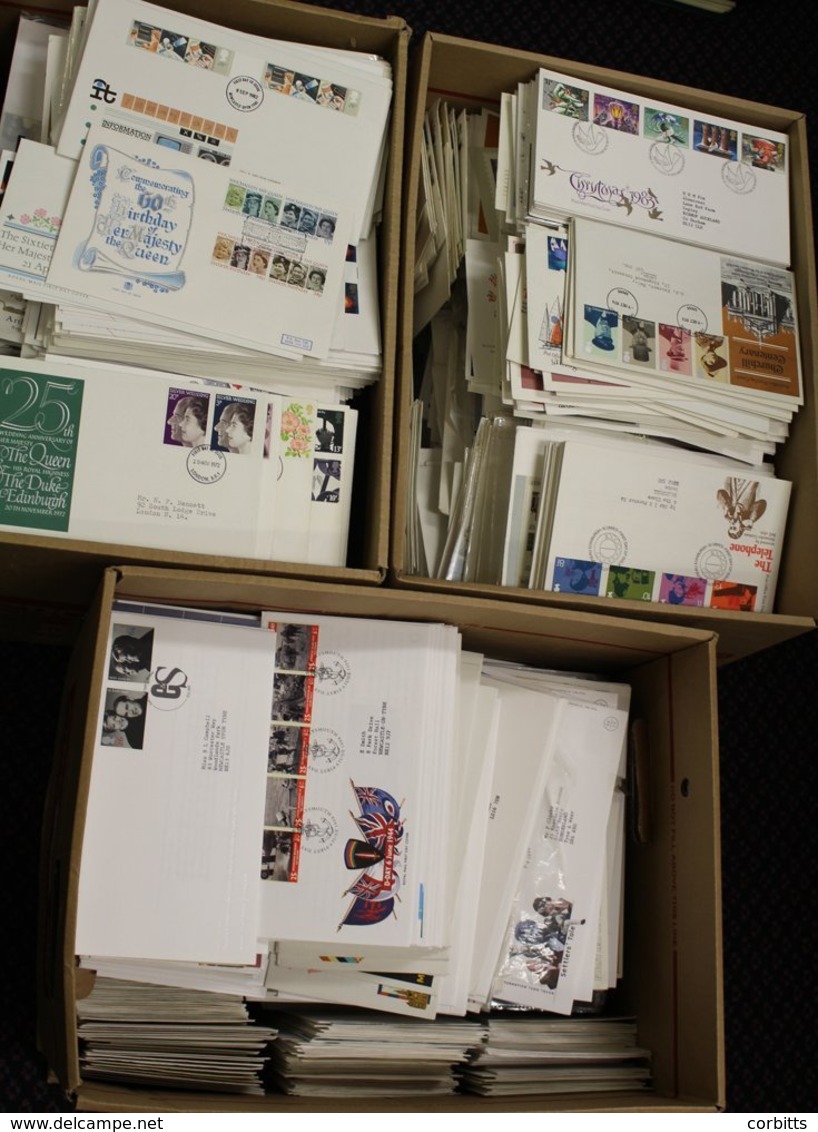 1967-2000 Duplicated Accumulation Of 3000+ FDC's Mostly Typed Addressed With Standard FDC Pmks (fills 3 Cartons) - Autres & Non Classés