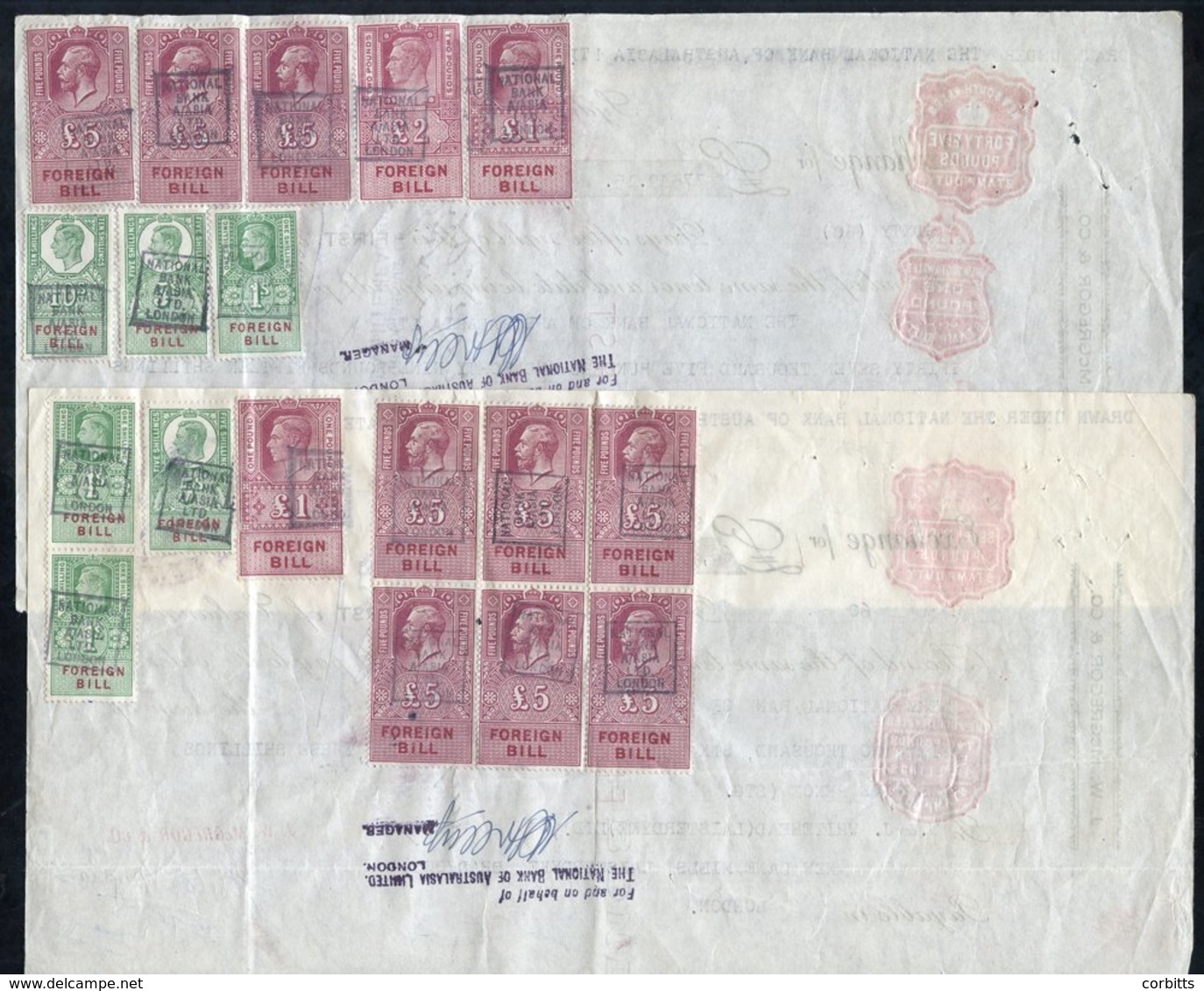 BANK DRAFTS (67) 1949-50 Drawn Under The National Bank Of Australia, Mainly Franked With KGVI 2d Defin Fiscally Used, 17 - Autres & Non Classés