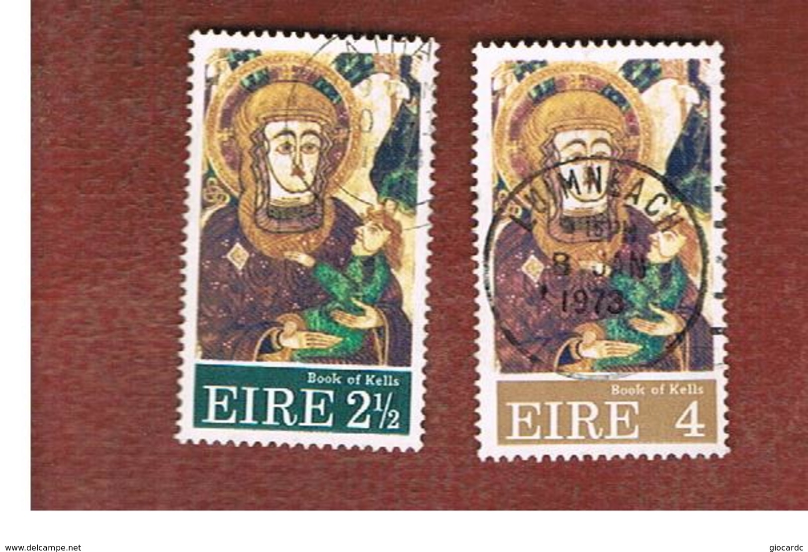 IRLANDA (IRELAND) -  SG 320.321  -    1972 CHRISTMAS   - USED - Usati