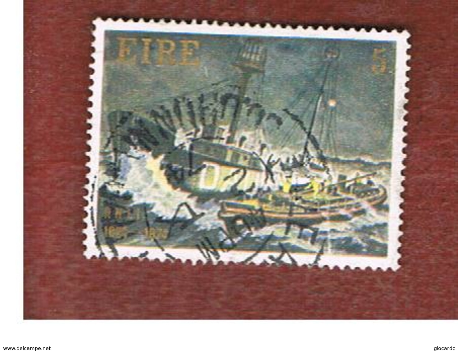 IRLANDA (IRELAND) -  SG 336  -    1974  R.N..L.I., SHIP  - USED - Usati