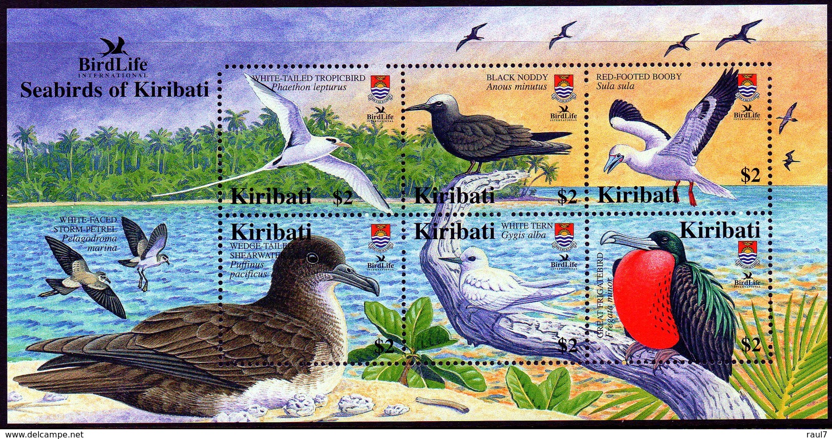 Kiribati - Birdpex, Oiseaux Tropicaux - Feuillet 6 Val Neufs // Mnh - Kiribati (1979-...)