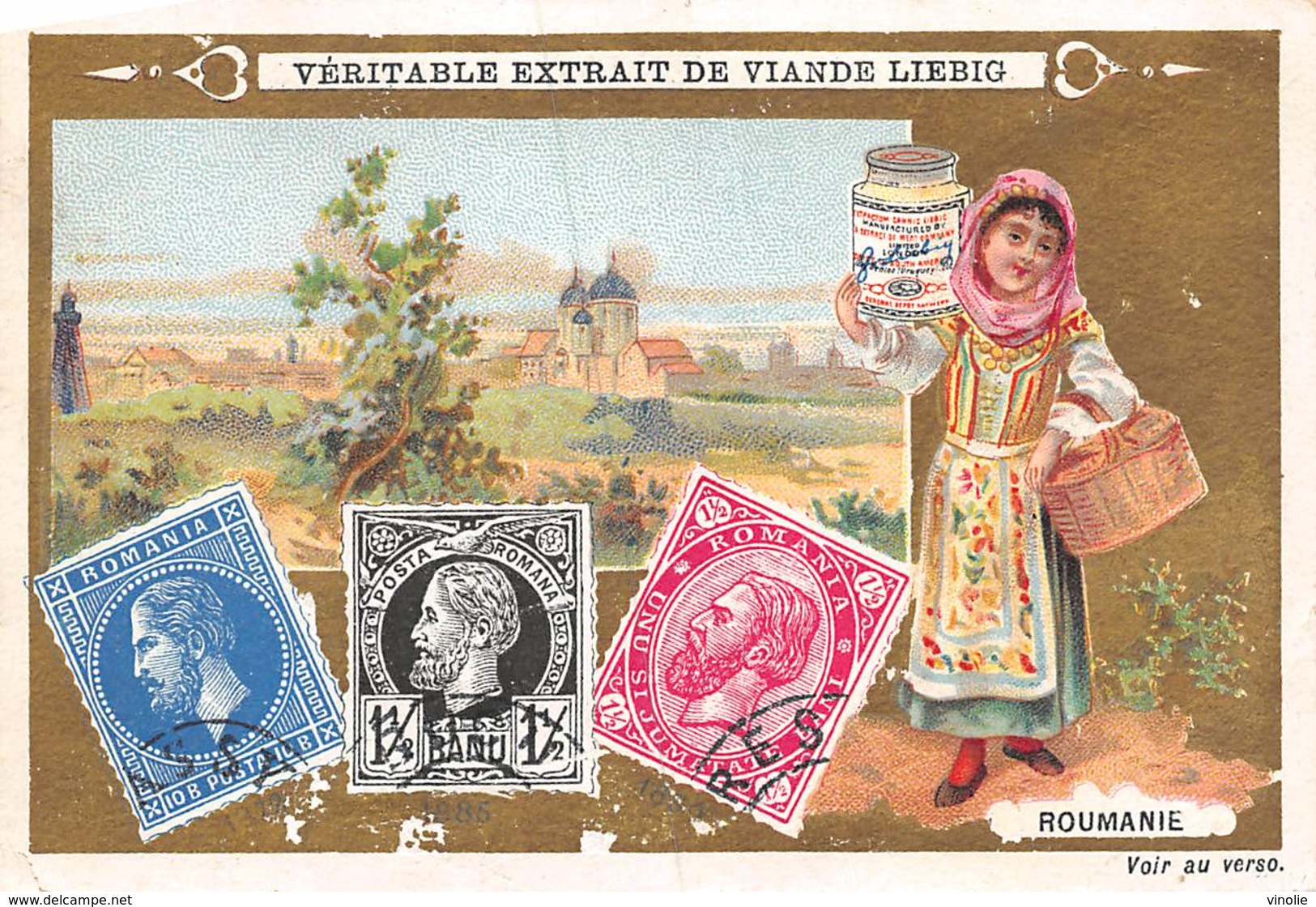 PIE-19-Mo-1016: LIEBIG. TIMBRES DES POSTES DE ROUMANIE - Liebig