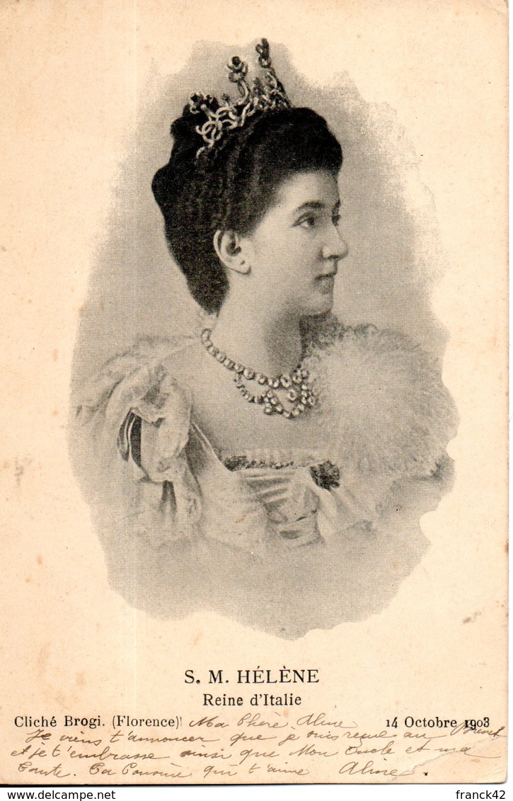 S.M. Helene, Reine D'italie - Familles Royales